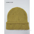 Warm Winter Knit Cuff Beanie Surface Hole Treatment